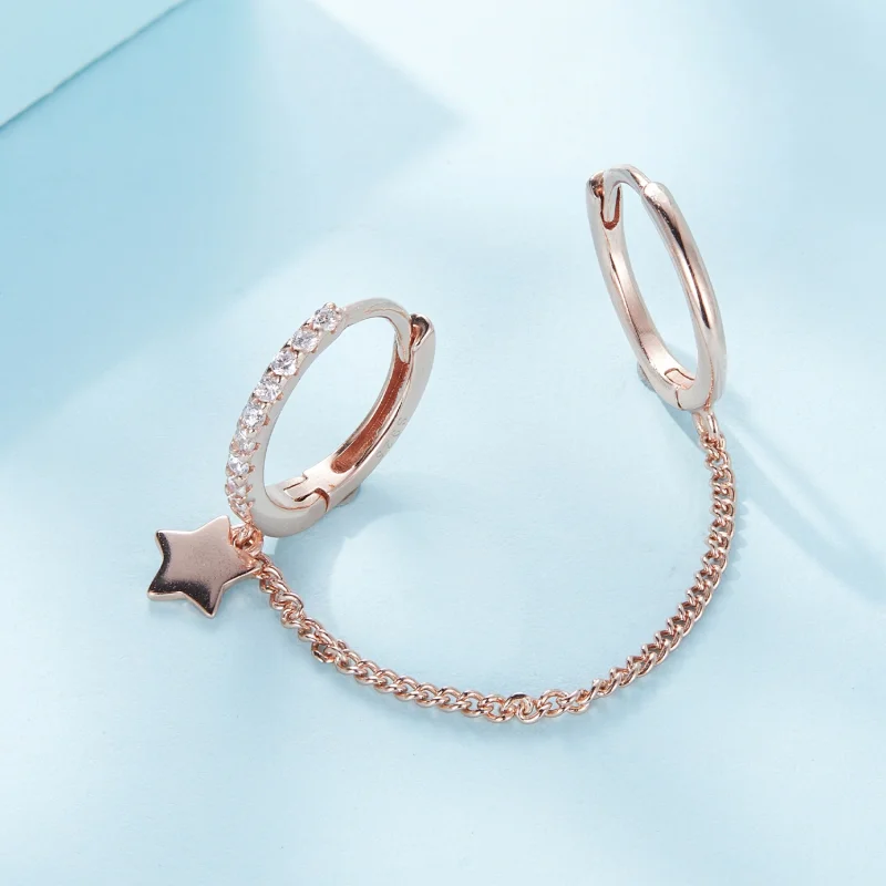 (obrázek pro) Pandora styl Růžové zlato Astropath Bezpečný řetěz - SCE914-C - Zobrazit 3