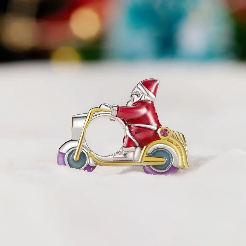 (obrázek pro) Pandora styl Svítící Santa Claus Is Here charm - SCC2645 - Zobrazit 3