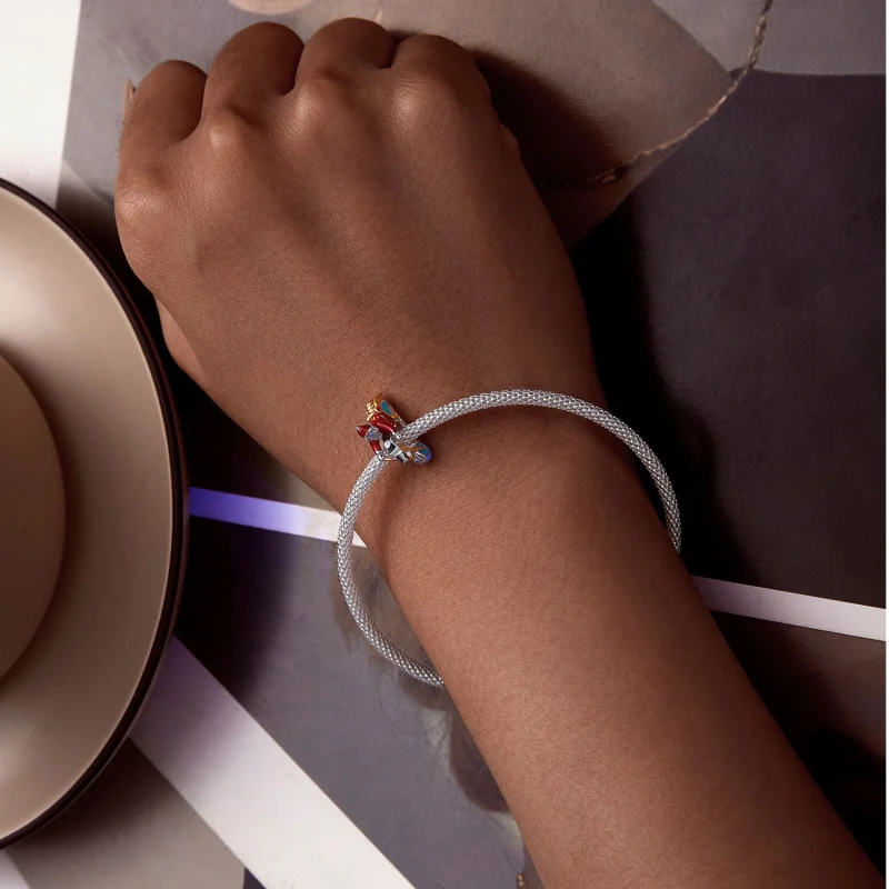 (obrázek pro) Pandora styl Svítící Santa Claus Is Here charm - SCC2645 - Zobrazit 7