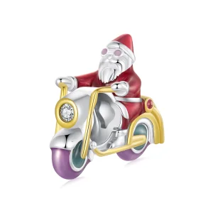 (obrázek pro) Pandora styl Svítící Santa Claus Is Here charm - SCC2645