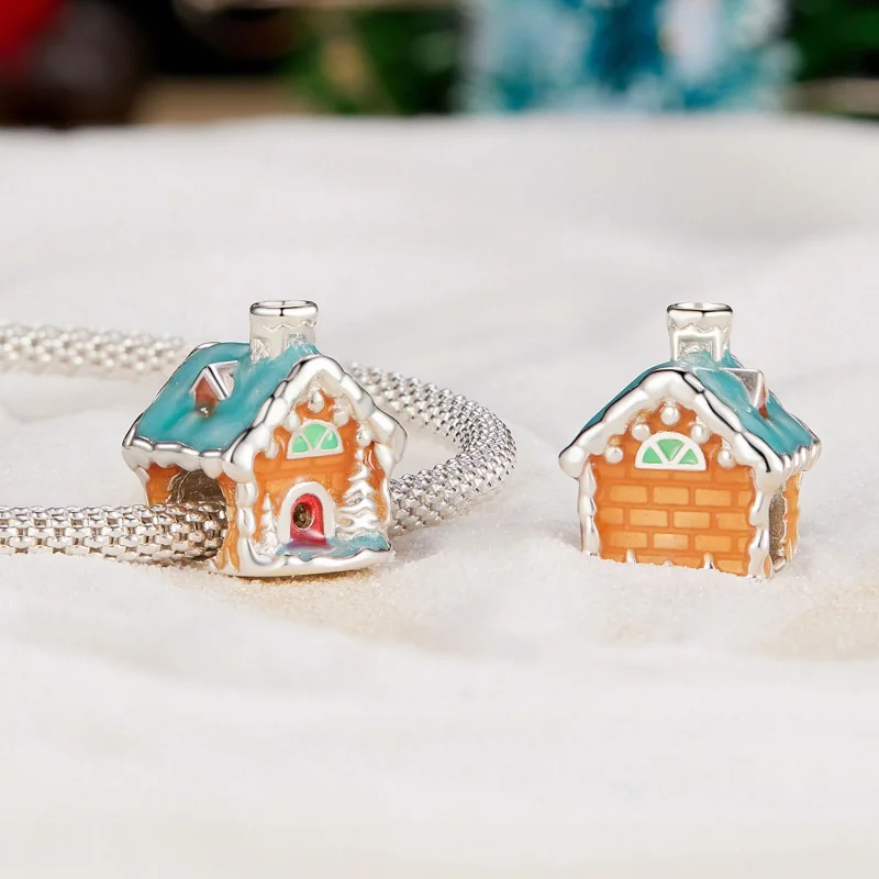 (obrázek pro) Pandora styl Svítící Vánoční večer Dům Charm - SCC2646 - Zobrazit 4