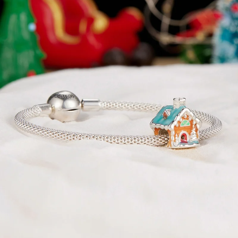 (obrázek pro) Pandora styl Svítící Vánoční večer Dům Charm - SCC2646 - Zobrazit 5