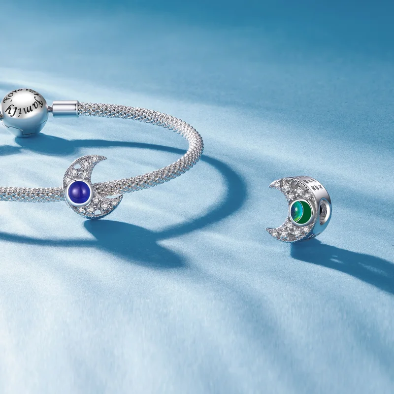 (obrázek pro) Pandora styl termosmell měsíční amulet - BSC902 - Zobrazit 5