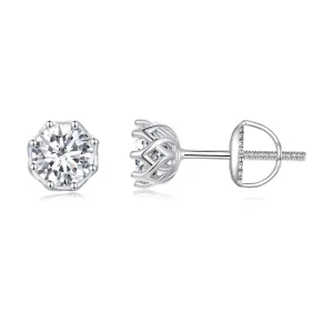 (obrázek pro) Pandora styl Výjimečné Moissanite zapínací náušnice (Dva certifikáty) - MSE016-S