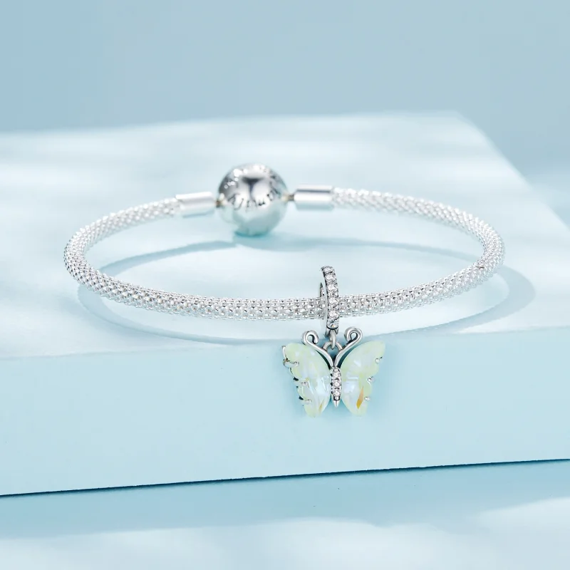 (obrázek pro) Pandora styl zelené Aurora motýl přívěsek - SCC2305-GN - Zobrazit 3