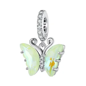 (obrázek pro) Pandora styl zelené Aurora motýl přívěsek - SCC2305-GN