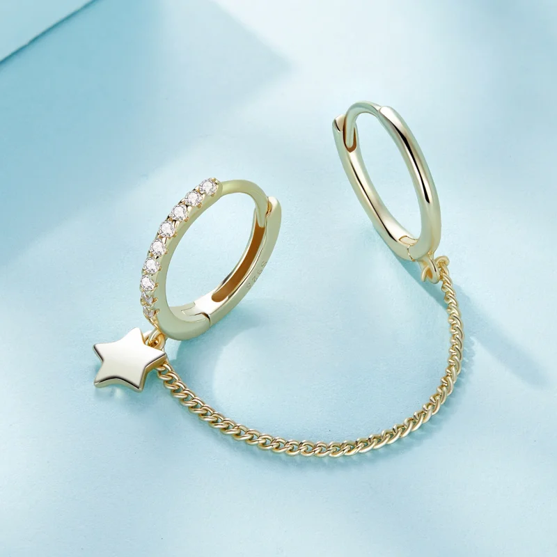 (obrázek pro) Pandora styl Zlatý Astropath Bezpečný Řetěz - SCE914-B - Zobrazit 3