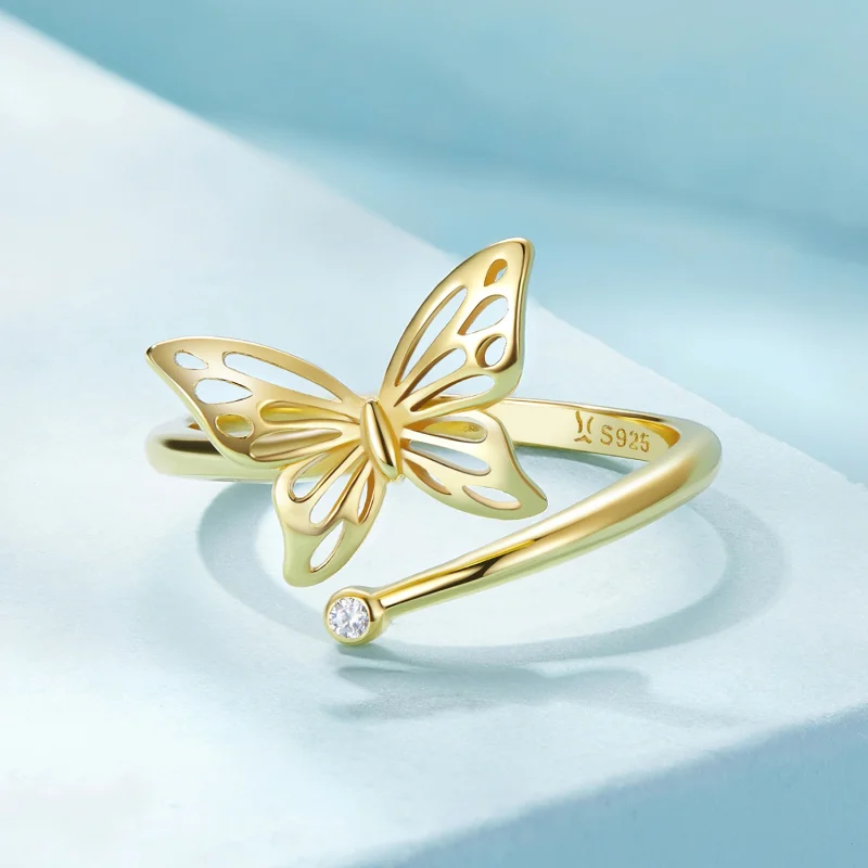 (obrázek pro) Pandora styl Zlatý motýl Dream Ring - SCR448-B - Zobrazit 3