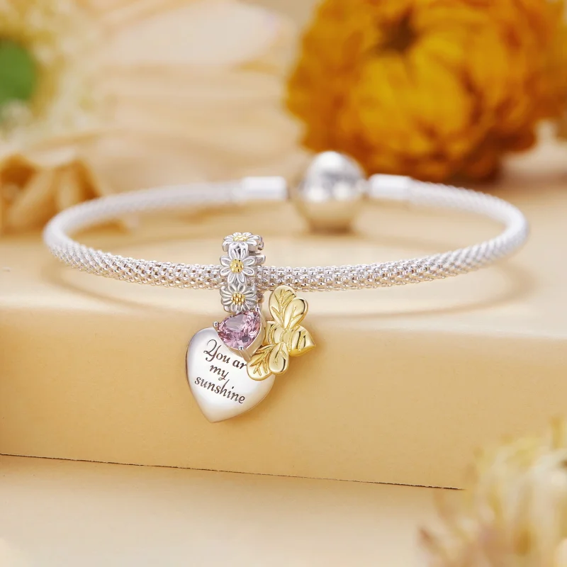 (obrázek pro) Pandora stylu Daisy Bee Charm - BSC816 - Zobrazit 3