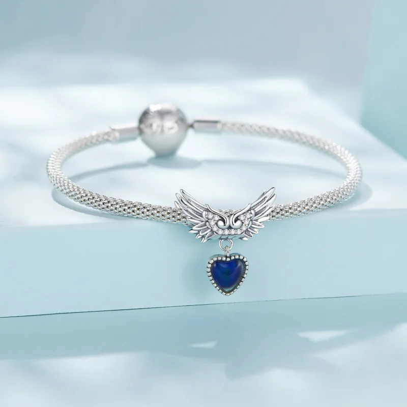 (obrázek pro) Pandora stylu křídla strážce emocionální kámen amulet - SCC2581 - Zobrazit 5