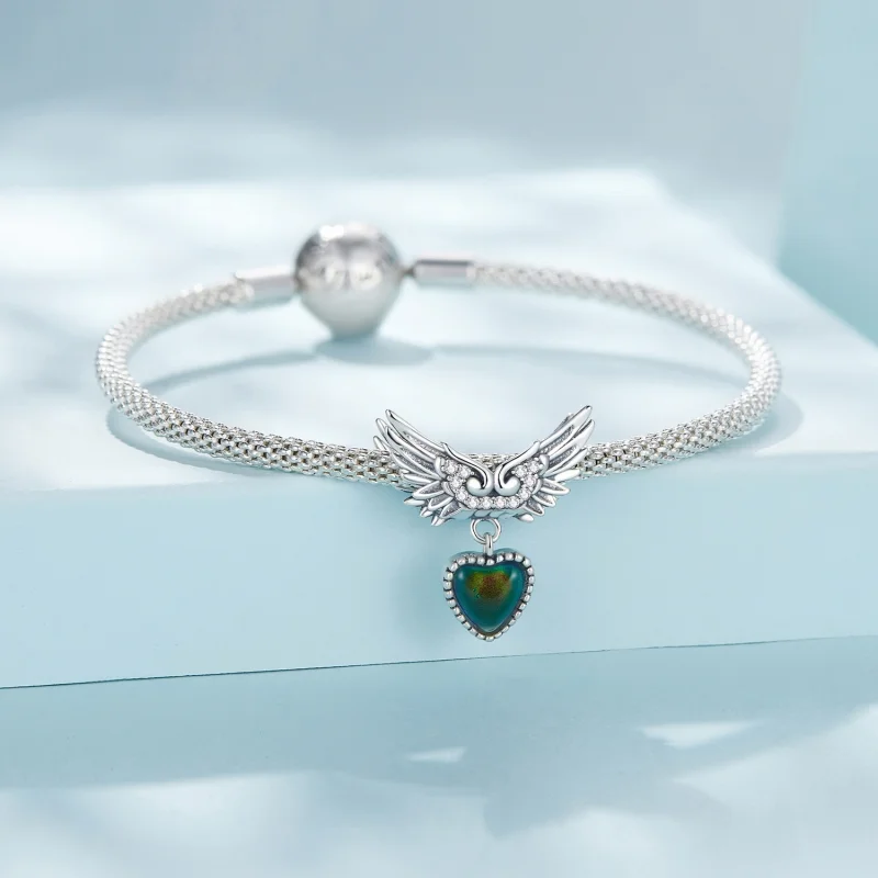 (obrázek pro) Pandora stylu křídla strážce emocionální kámen amulet - SCC2581 - Zobrazit 6
