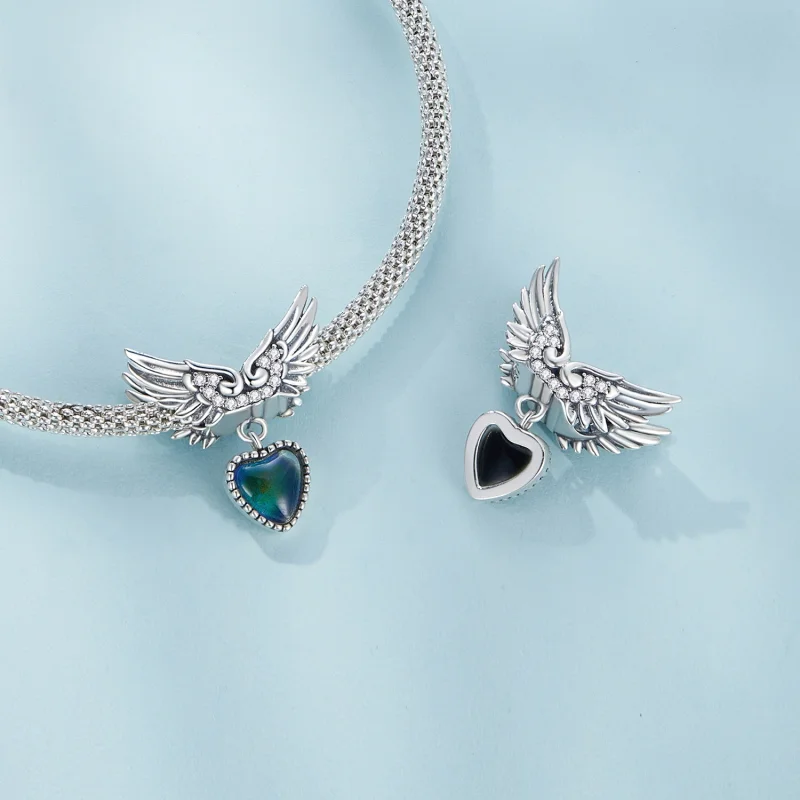 (obrázek pro) Pandora stylu křídla strážce emocionální kámen amulet - SCC2581 - Zobrazit 7
