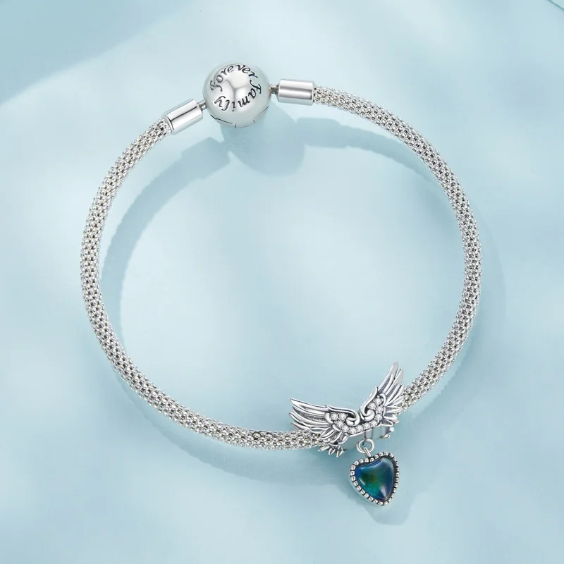 (obrázek pro) Pandora stylu křídla strážce emocionální kámen amulet - SCC2581 - Zobrazit 8