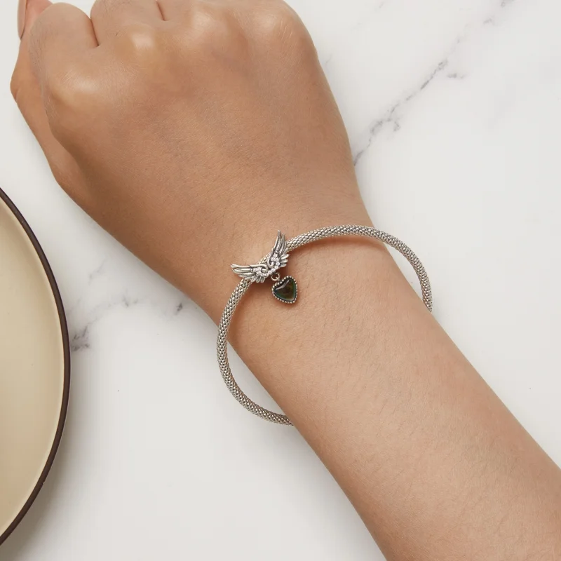 (obrázek pro) Pandora stylu křídla strážce emocionální kámen amulet - SCC2581 - Zobrazit 9