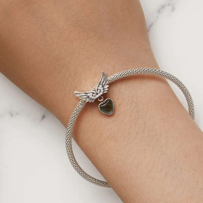 (obrázek pro) Pandora stylu křídla strážce emocionální kámen amulet - SCC2581 - Zobrazit 10