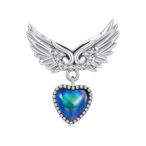 (obrázek pro) Pandora stylu křídla strážce emocionální kámen amulet - SCC2581