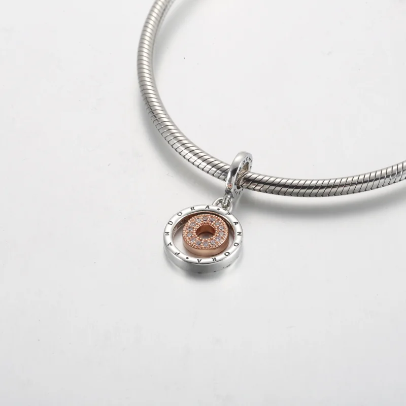 (obrázek pro) Dvoubarevný přívěsek s logem Pandora Circles - 782287C01 - Zobrazit 5