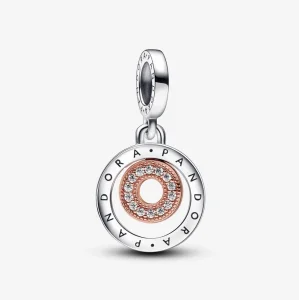 (obrázek pro) Dvoubarevný přívěsek s logem Pandora Circles - 782287C01