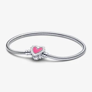 (obrázek pro) Keith Haring™ x Pandora Moments Radiant Heart Snake Řetízkový náramek - 592217C01