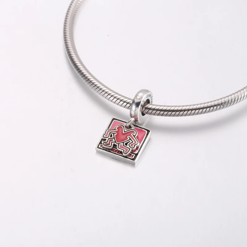 (obrázek pro) Keith Haring™ x Pandora Walking Heart Double Visací přívěsek – 792216C01 - Zobrazit 5