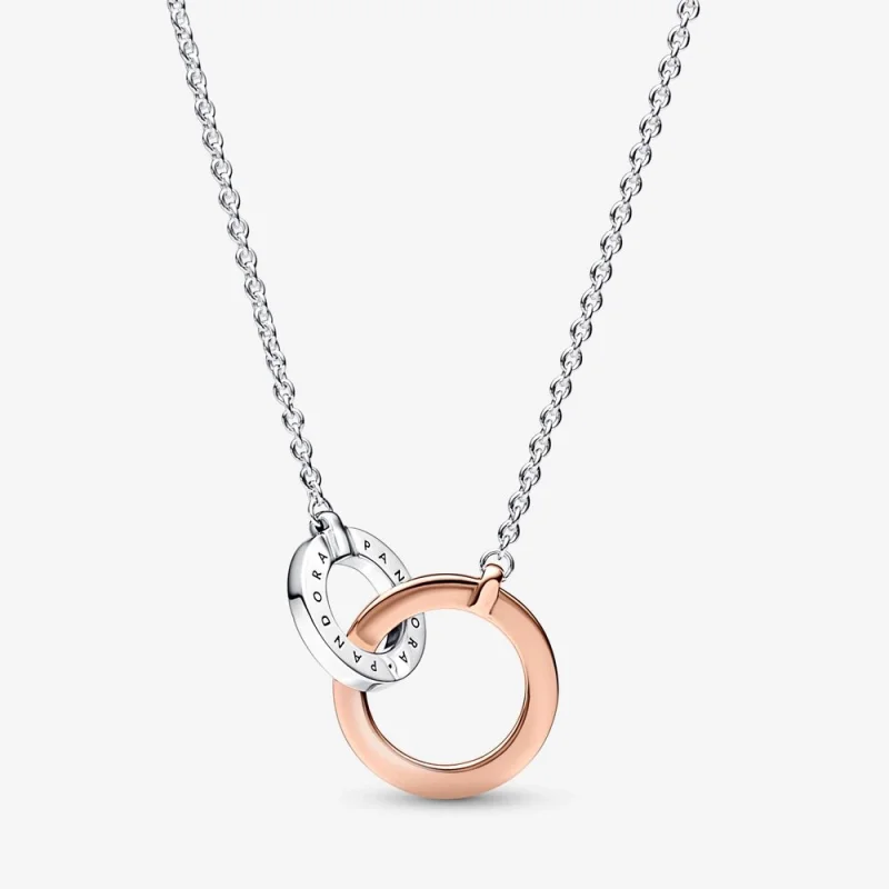 (obrázek pro) Náhrdelník Pandora Signature Two-tone Intertwined Circles - 382778C01 - Zobrazit 2