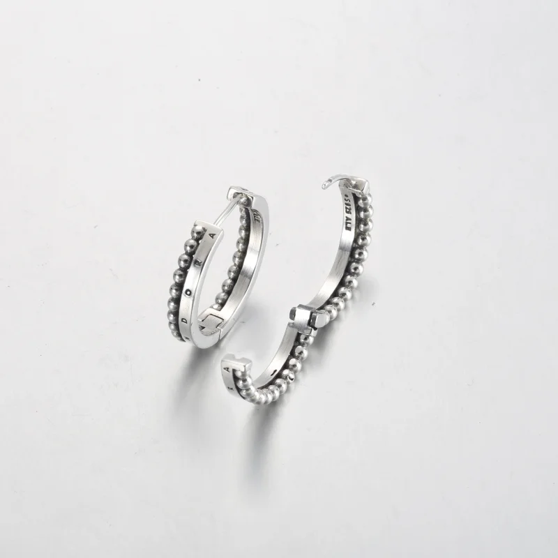 (obrázek pro) Náušnice Pandora Signature Logo & Beads Hoop - 292310C00 - Zobrazit 3