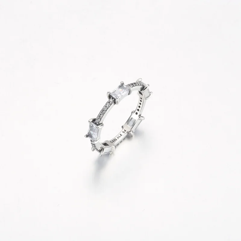 (obrázek pro) Obdélníkové tyče Pandora Sparkling Pavé Ring - 192397C01 - Zobrazit 2