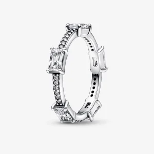 (obrázek pro) Obdélníkové tyče Pandora Sparkling Pavé Ring - 192397C01