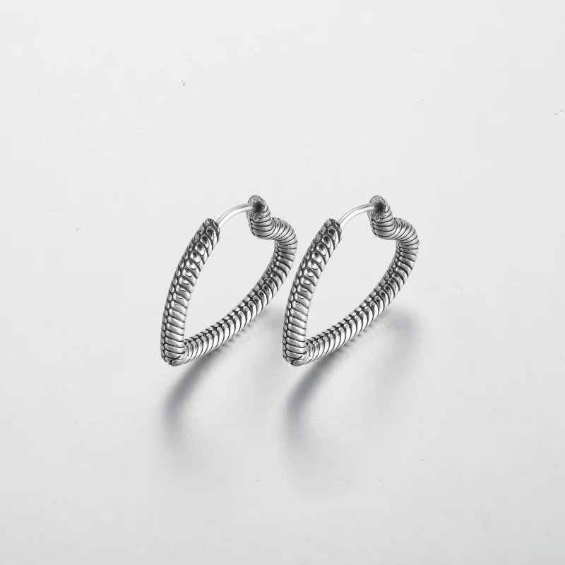 (obrázek pro) Obručové náušnice Pandora Moments Heart Charm - 292236C00 - Zobrazit 3