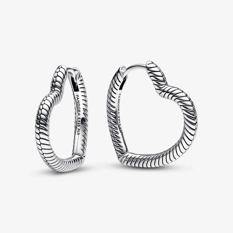 (obrázek pro) Obručové náušnice Pandora Moments Heart Charm - 292236C00