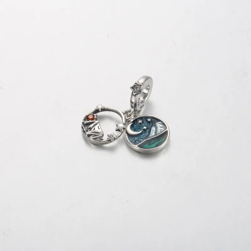 (obrázek pro) Pandora Camping Night Sky Double Visací přívěsek - 791686C01 - Zobrazit 2