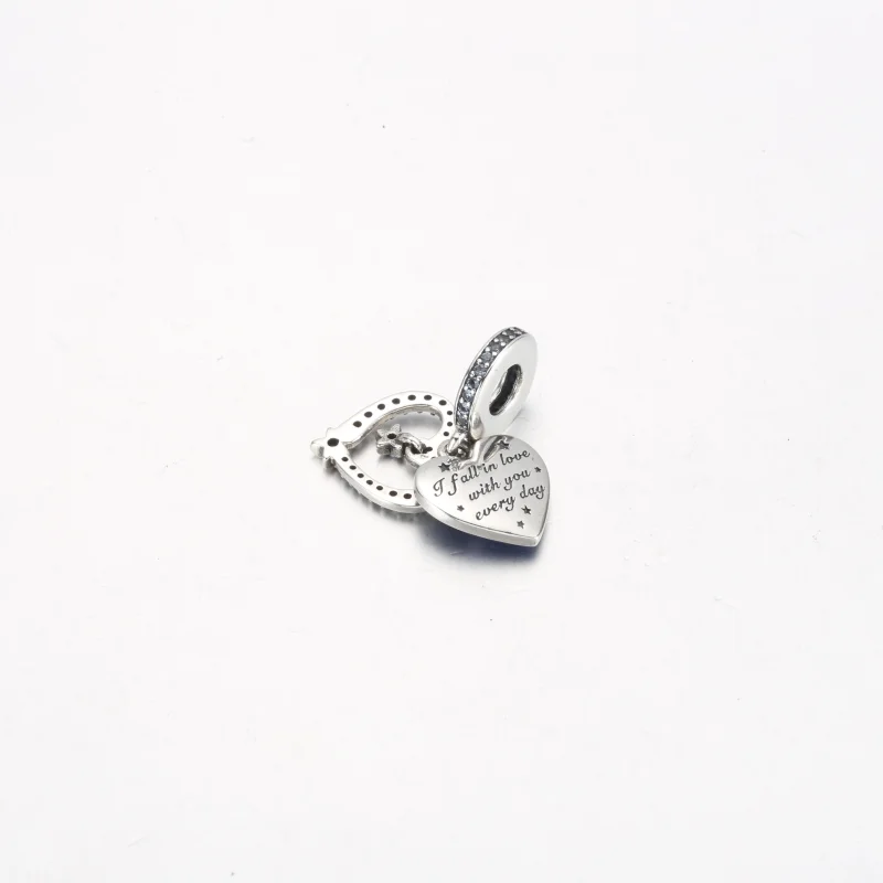 (obrázek pro) Pandora Celestial Shooting Star Heart Double Visací přívěsek - 792356C01 - Zobrazit 3