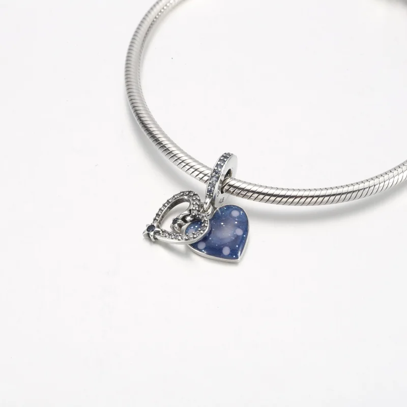 (obrázek pro) Pandora Celestial Shooting Star Heart Double Visací přívěsek - 792356C01 - Zobrazit 4