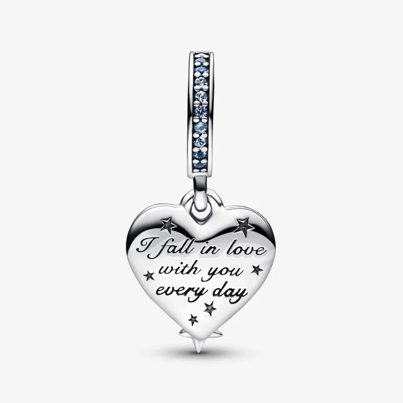 (obrázek pro) Pandora Celestial Shooting Star Heart Double Visací přívěsek - 792356C01 - Zobrazit 5