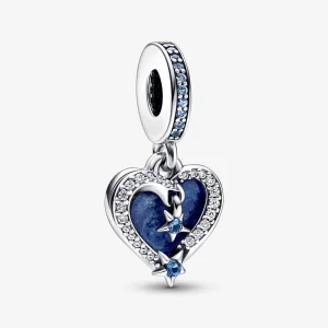 (obrázek pro) Pandora Celestial Shooting Star Heart Double Visací přívěsek - 792356C01