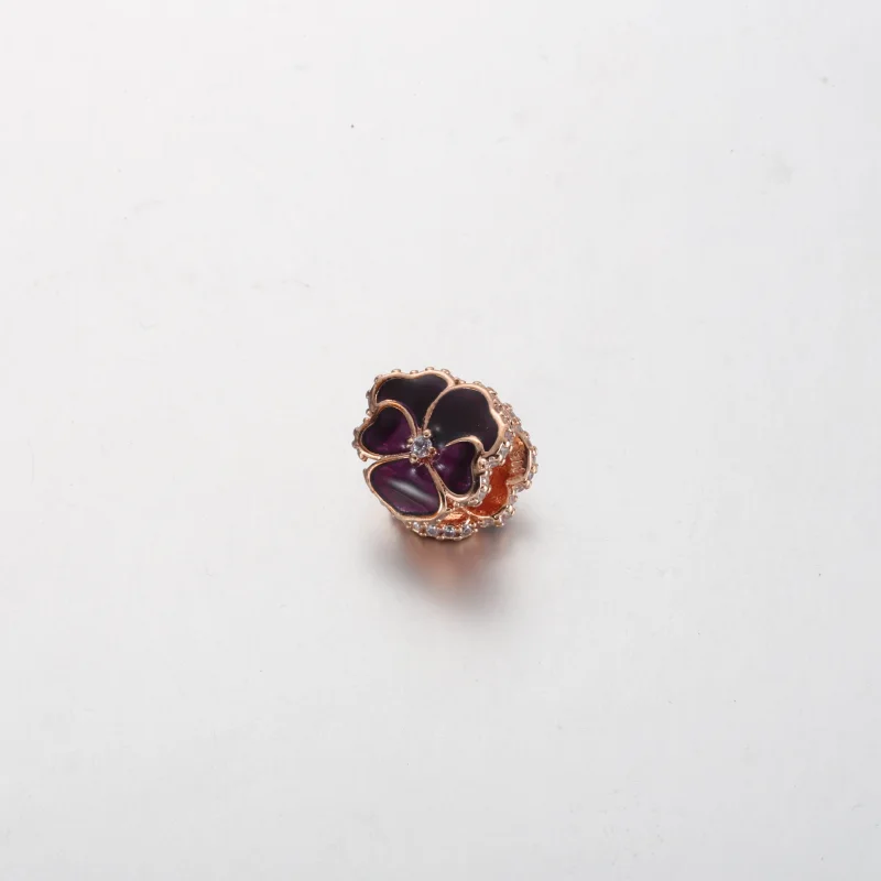 (obrázek pro) Pandora Deep Purple Pansy Flower Charm - 780777C01 - Zobrazit 2