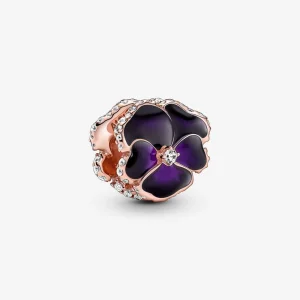 (obrázek pro) Pandora Deep Purple Pansy Flower Charm - 780777C01