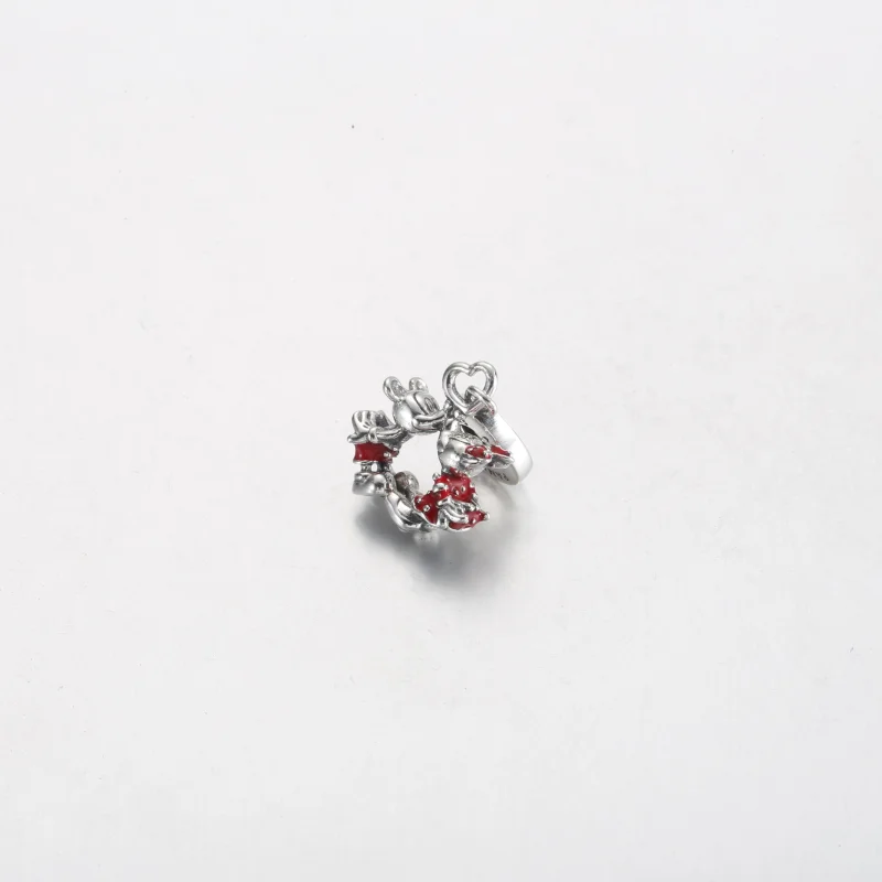 (obrázek pro) Pandora Disney Mickey Mouse & Minnie Mouse Kissing Dangle Charm - 790075C01 - Zobrazit 2