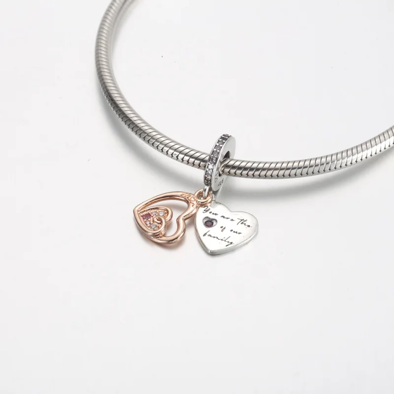 (obrázek pro) Pandora Entwined Infinite Hearts Double Visací přívěsek - 781020C01 - Zobrazit 4