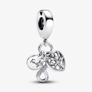 (obrázek pro) Pandora Family Infinity Triple Dangle Charm - 792201C01