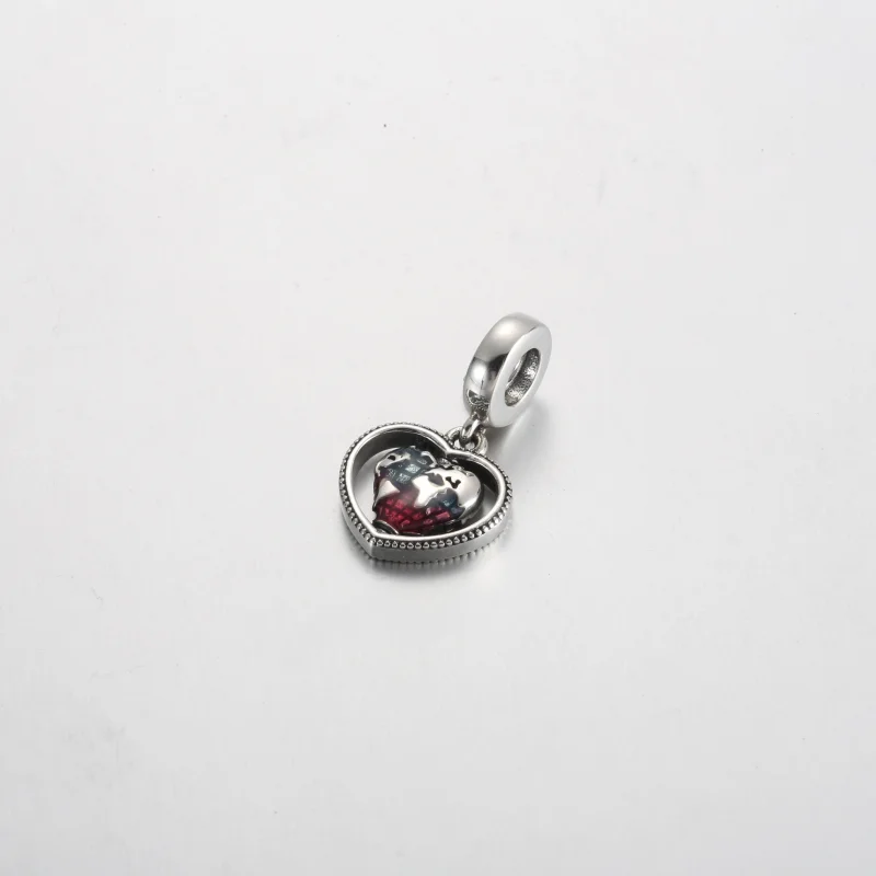 (obrázek pro) Pandora Family Spinning Heart Globe Charm - 792240C01 - Zobrazit 2