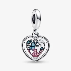 (obrázek pro) Pandora Family Spinning Heart Globe Charm - 792240C01