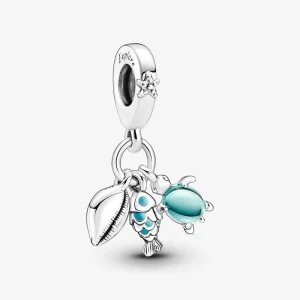 (obrázek pro) Pandora Fish, Mořská želva a Ulita Triple Přívěsek - 791697C01