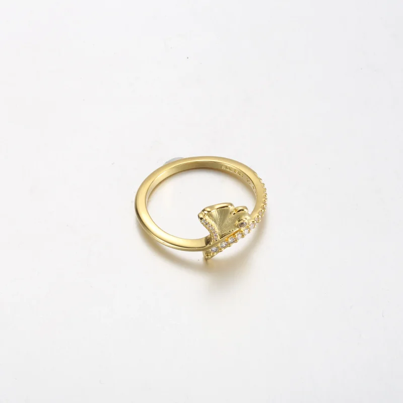(obrázek pro) Pandora Ginkgo prsten pozlacený 14k zlatem - 162444C01 - Zobrazit 3