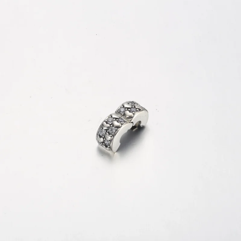 (obrázek pro) Pandora Infinite Hearts Sparkling Clip Charm - 792235C01 - Zobrazit 3