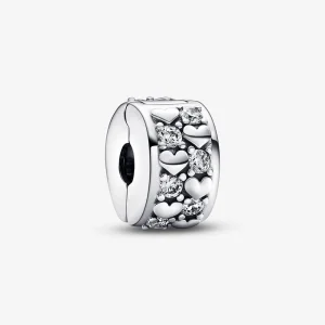 (obrázek pro) Pandora Infinite Hearts Sparkling Clip Charm - 792235C01