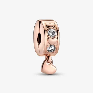 (obrázek pro) Pandora Infinite Hearts Sparkling Dangling Clip Charm - 782253C01