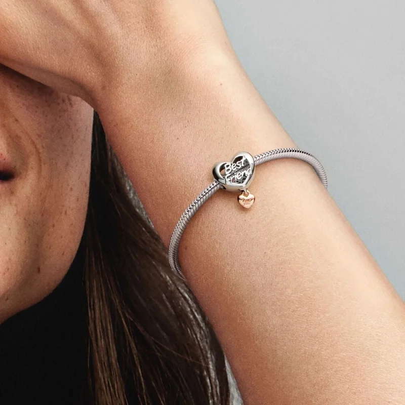(obrázek pro) Pandora Love You Best Friend Heart Charm - 782243C00 - Zobrazit 6