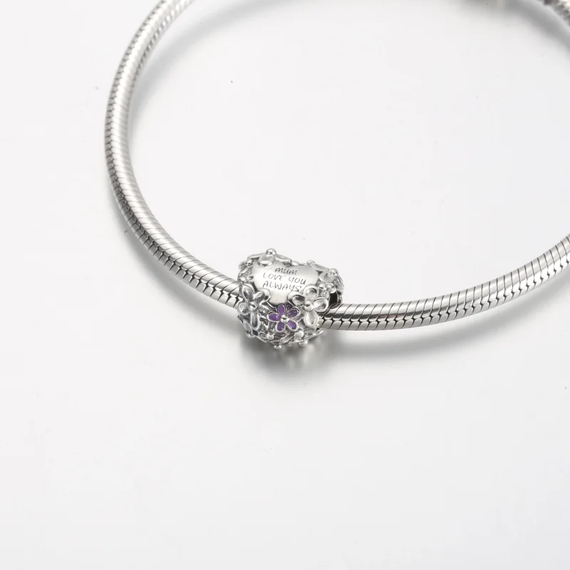(obrázek pro) Pandora Mom Daisy Heart Charm - 791155C01 - Zobrazit 5