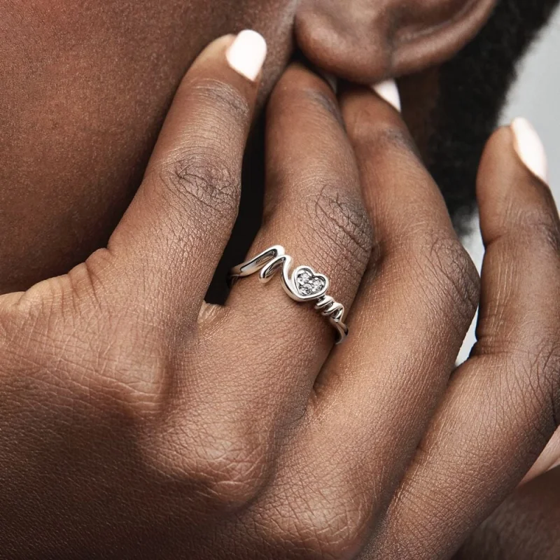 (obrázek pro) Pandora Mom Pavé Heart prsten - 191149C01 - Zobrazit 6